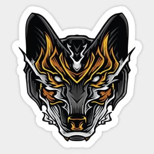 ornament wolf head Sticker